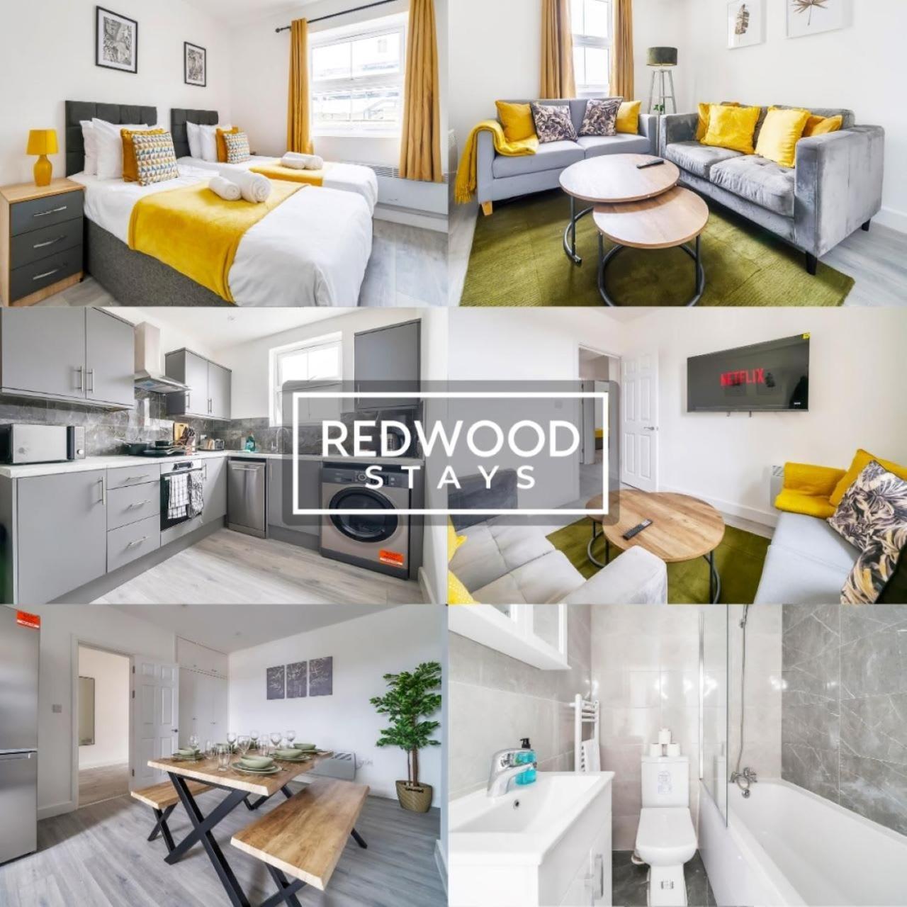 Brand New, 2 Bed 1 Bath, Modern Town Center Apartment, Free Wifi & Netflix By Redwood Stays Aldershot Esterno foto